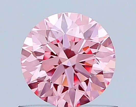 Lab-Grown ROUND Diamond - 0.66 Carat, Fancy Vivid Pink Color, IF Clarity | Sustainable Luxury, Dazzling Brilliance | IGI | Certified LG645455749