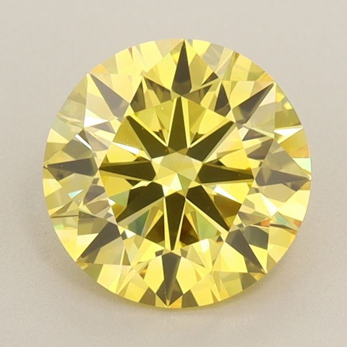 Lab-Grown ROUND Diamond - 1.28 Carat, Fancy Intense Yellow Color, VVS1 Clarity | Sustainable Luxury, Dazzling Brilliance | IGI | Certified LG584357438