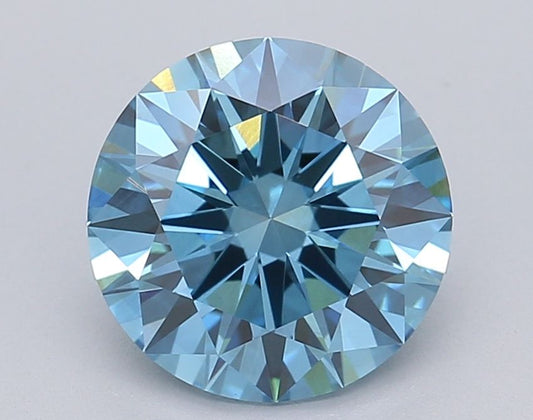 Lab-Grown ROUND Diamond - 1.98 Carat, Fancy Vivid Blue Color, VS1 Clarity | Sustainable Luxury, Dazzling Brilliance | IGI | Certified LG615361310