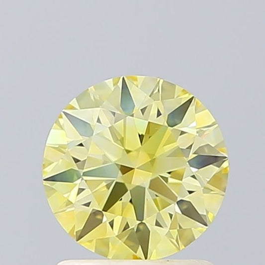 Lab-Grown ROUND Diamond - 1.21 Carat, Fancy Intense Yellow Color, VVS2 Clarity | Sustainable Luxury, Dazzling Brilliance | IGI | Certified LG621448669