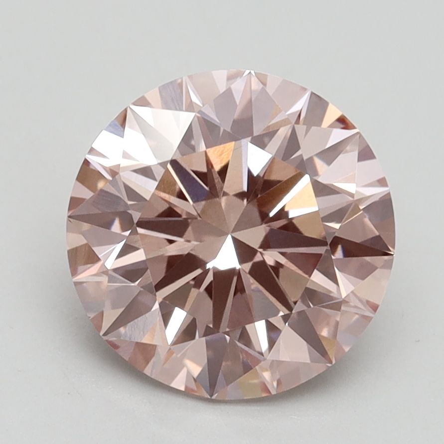 Lab-Grown ROUND Diamond - 2.61 Carat, Fancy Intense Pink Color, VS1 Clarity | Sustainable Luxury, Dazzling Brilliance | IGI | Certified LG530291616