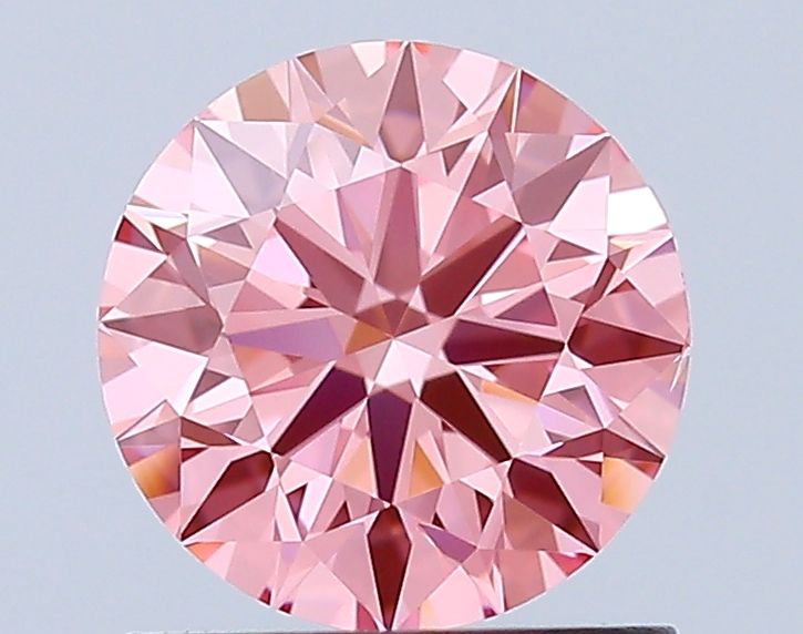 Lab-Grown ROUND Diamond - 1 Carat, Fancy Vivid Pink Color, VS2 Clarity | Sustainable Luxury, Dazzling Brilliance | IGI | Certified LG636467844