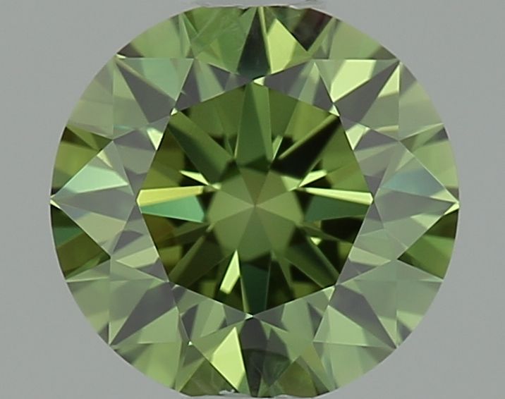 Lab-Grown ROUND Diamond - 0.68 Carat, Fancy Vivid Green Color, VS1 Clarity | Sustainable Luxury, Dazzling Brilliance | IGI | Certified LG642491374