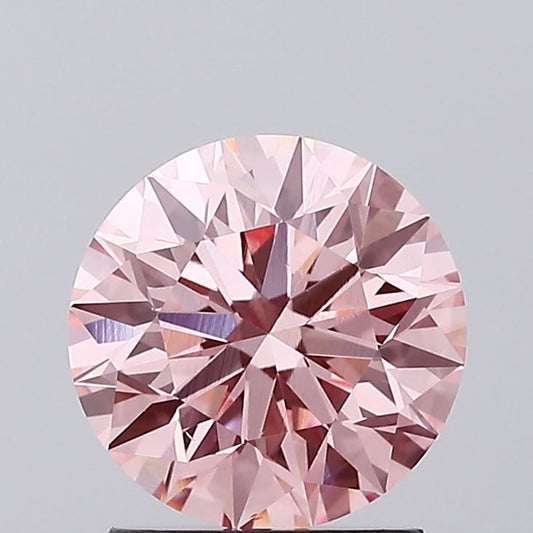 Lab-Grown ROUND Diamond - 1.71 Carat, Fancy Vivid Pink Color, VS1 Clarity | Sustainable Luxury, Dazzling Brilliance | IGI | Certified LG638432592