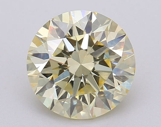 Lab-Grown ROUND Diamond - 2.03 Carat, Fancy Yellow Color, VS1 Clarity | Sustainable Luxury, Dazzling Brilliance | IGI | Certified LG611372086