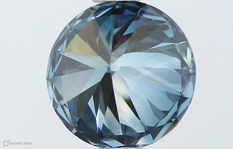 Lab-Grown ROUND Diamond - 1 Carat, Fancy Vivid Blue Color, VVS1 Clarity | Sustainable Luxury, Dazzling Brilliance | IGI | Certified LG564379419