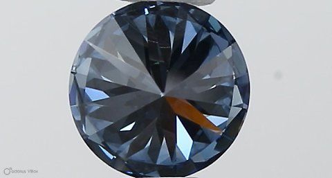 Lab-Grown ROUND Diamond - 0.35 Carat, Fancy Vivid Blue Color, VVS2 Clarity | Sustainable Luxury, Dazzling Brilliance | IGI | Certified LG539241468