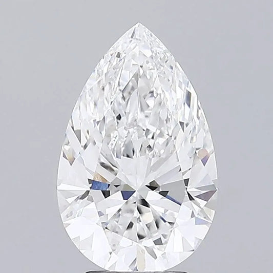 Lab-Grown Pear Diamond - 4 Carats, D Color, VVS2 Clarity - Sustainable Luxury and Dazzling Brilliance-GIA·Certified