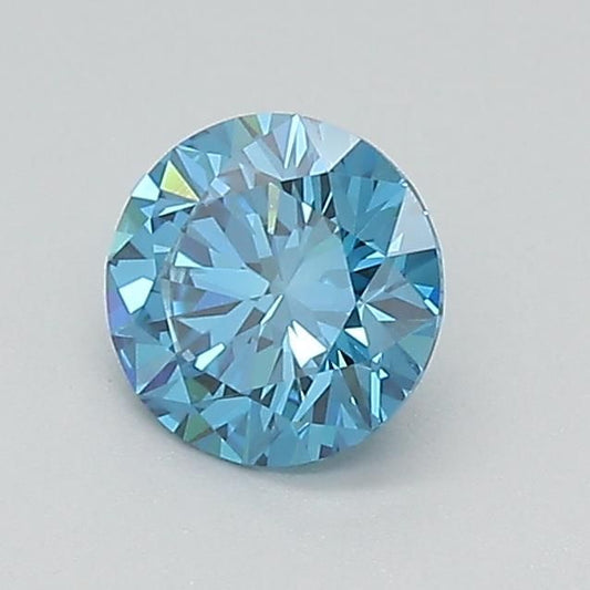 Lab-Grown ROUND Diamond - 0.57 Carat, Fancy Vivid Blue Color, VVS2 Clarity | Sustainable Luxury, Dazzling Brilliance | IGI | Certified LG553250906