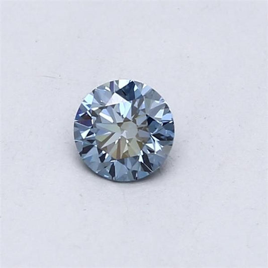 Lab-Grown ROUND Diamond - 0.3 Carat, Fancy Vivid Blue Color, VS1 Clarity | Sustainable Luxury, Dazzling Brilliance | IGI | Certified LG546229928