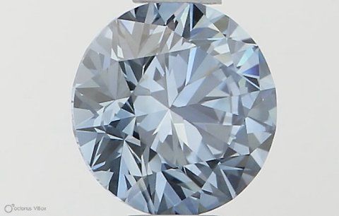 Lab-Grown ROUND Diamond - 0.55 Carat, Fancy Vivid Blue Color, IF Clarity | Sustainable Luxury, Dazzling Brilliance | IGI | Certified LG581331014