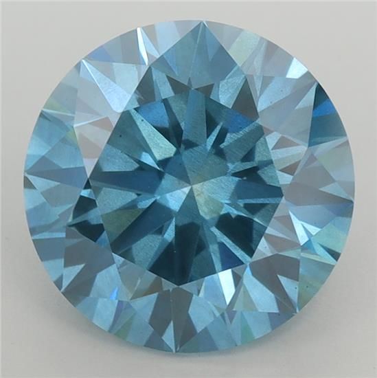 Lab-Grown ROUND Diamond - 4.53 Carat, Fancy Vivid Blue Color, SI2 Clarity | Sustainable Luxury, Dazzling Brilliance | IGI | Certified LG572329122