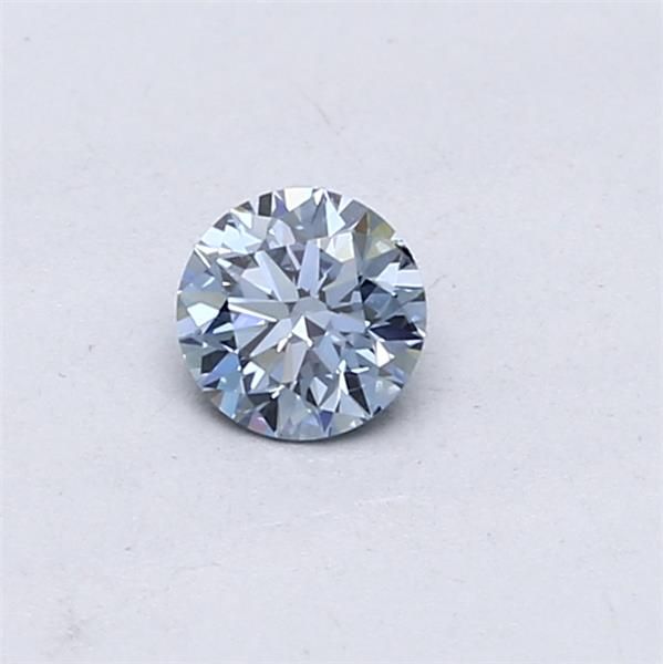 Lab-Grown ROUND Diamond - 0.3 Carat, Fancy Vivid Blue Color, VS2 Clarity | Sustainable Luxury, Dazzling Brilliance | IGI | Certified LG553257433