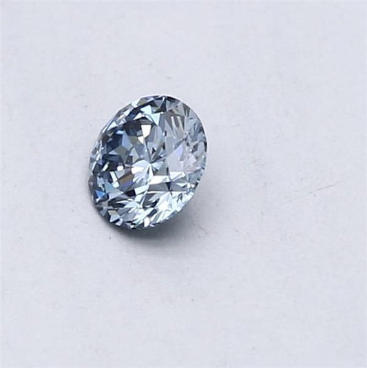 Lab-Grown ROUND Diamond - 0.3 Carat, Fancy Vivid Blue Color, VS2 Clarity | Sustainable Luxury, Dazzling Brilliance | IGI | Certified LG553257476