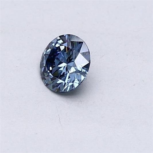 Lab-Grown ROUND Diamond - 0.31 Carat, Fancy Vivid Blue Color, SI1 Clarity | Sustainable Luxury, Dazzling Brilliance | IGI | Certified LG553257404