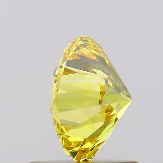 Lab-Grown ROUND Diamond - 1.01 Carat, Fancy Vivid Yellow Color, VVS2 Clarity | Sustainable Luxury, Dazzling Brilliance | IGI | Certified LG628409459