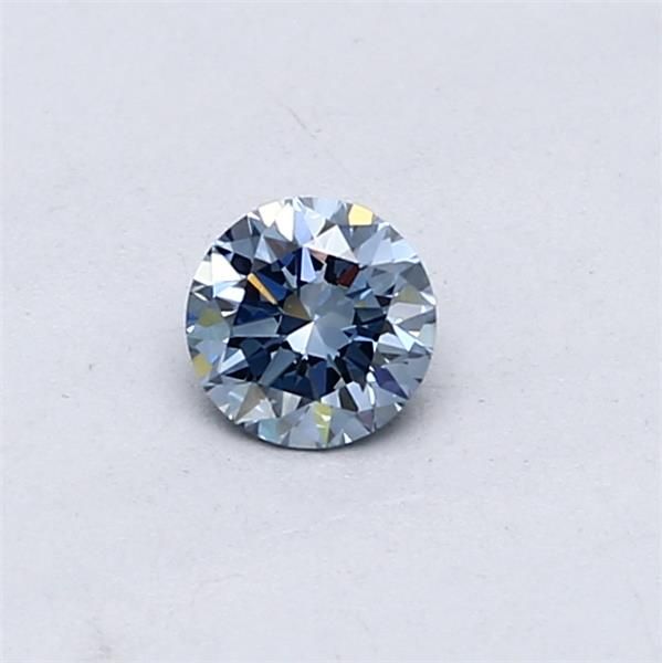 Lab-Grown ROUND Diamond - 0.3 Carat, Fancy Vivid Blue Color, VVS2 Clarity | Sustainable Luxury, Dazzling Brilliance | IGI | Certified LG553257526