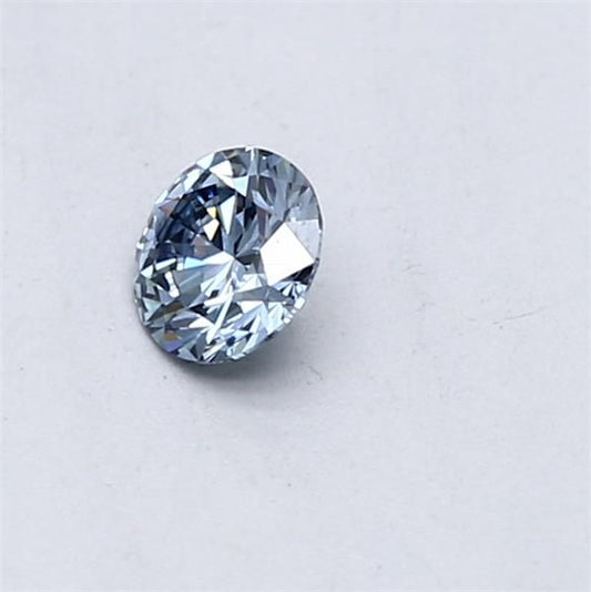 Lab-Grown ROUND Diamond - 0.3 Carat, Fancy Vivid Blue Color, VS2 Clarity | Sustainable Luxury, Dazzling Brilliance | IGI | Certified LG553257448