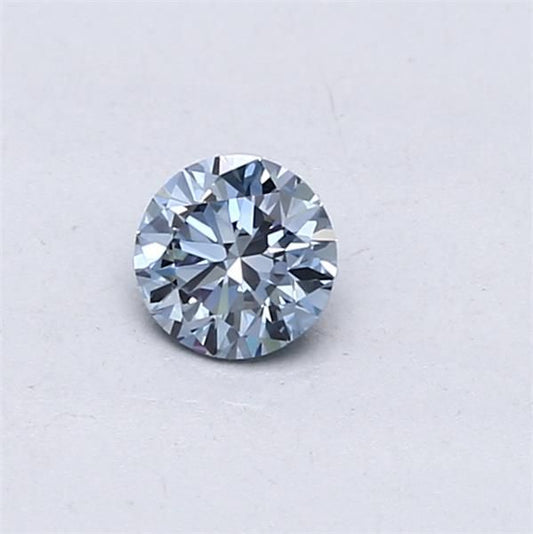 Lab-Grown ROUND Diamond - 0.3 Carat, Fancy Vivid Blue Color, VVS1 Clarity | Sustainable Luxury, Dazzling Brilliance | IGI | Certified LG553257446