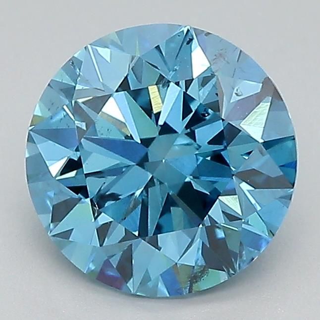 Lab-Grown ROUND Diamond - 1.74 Carat, Fancy Vivid Blue Color, SI2 Clarity | Sustainable Luxury, Dazzling Brilliance | IGI | Certified LG553250927