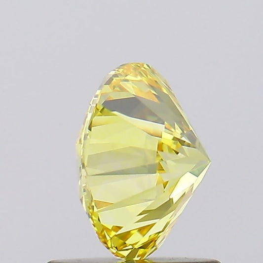 Lab-Grown ROUND Diamond - 1.09 Carat, Fancy Vivid Yellow Color, VVS2 Clarity | Sustainable Luxury, Dazzling Brilliance | IGI | Certified LG628475907