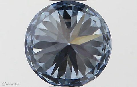 Lab-Grown ROUND Diamond - 0.54 Carat, Fancy Vivid Blue Color, SI1 Clarity | Sustainable Luxury, Dazzling Brilliance | IGI | Certified LG553257542