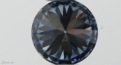 Lab-Grown ROUND Diamond - 0.37 Carat, Fancy Vivid Blue Color, VVS2 Clarity | Sustainable Luxury, Dazzling Brilliance | IGI | Certified LG546229962