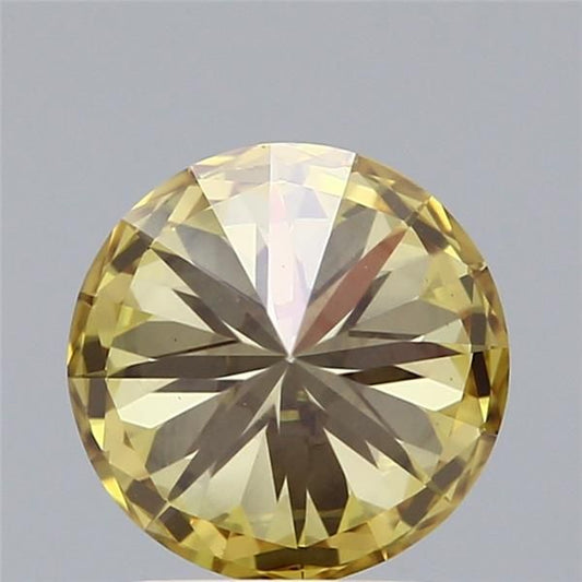 Lab-Grown ROUND Diamond - 2.02 Carat, Fancy Intense Yellow Color, VS1 Clarity | Sustainable Luxury, Dazzling Brilliance | IGI | Certified LG585336594