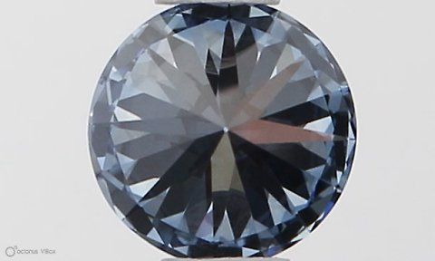 Lab-Grown ROUND Diamond - 0.35 Carat, Fancy Vivid Blue Color, VVS1 Clarity | Sustainable Luxury, Dazzling Brilliance | IGI | Certified LG564379286