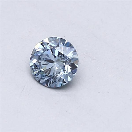 Lab-Grown ROUND Diamond - 0.31 Carat, Fancy Vivid Blue Color, SI2 Clarity | Sustainable Luxury, Dazzling Brilliance | IGI | Certified LG553257464