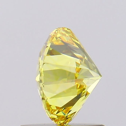 Lab-Grown ROUND Diamond - 1.08 Carat, Fancy Vivid Yellow Color, VVS2 Clarity | Sustainable Luxury, Dazzling Brilliance | IGI | Certified LG629429142