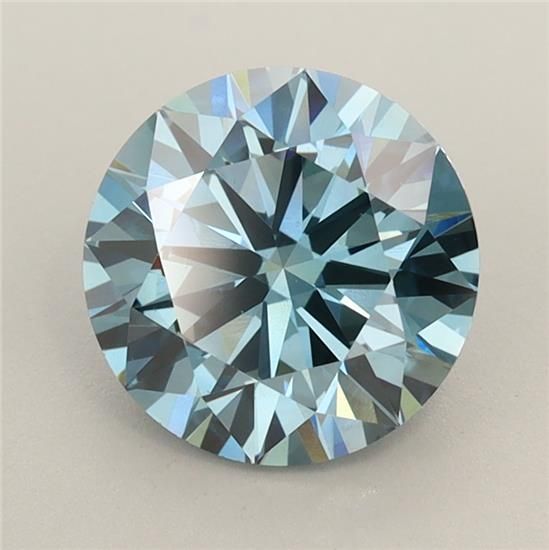 Lab-Grown ROUND Diamond - 2.08 Carat, Fancy Vivid Blue Color, VS1 Clarity | Sustainable Luxury, Dazzling Brilliance | IGI | Certified LG576356626