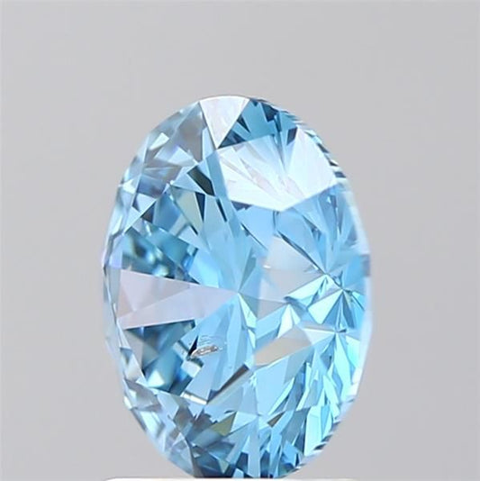 Lab-Grown ROUND Diamond - 2 Carat, Fancy Vivid Blue Color, SI1 Clarity | Sustainable Luxury, Dazzling Brilliance | IGI | Certified LG584357546