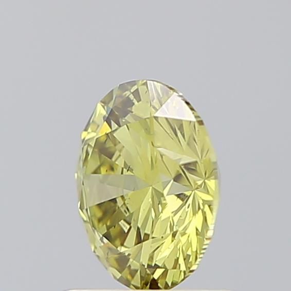 Lab-Grown ROUND Diamond - 1 Carat, Fancy Intense Green Yellow Color, SI2 Clarity | Sustainable Luxury, Dazzling Brilliance | IGI | Certified LG598330744