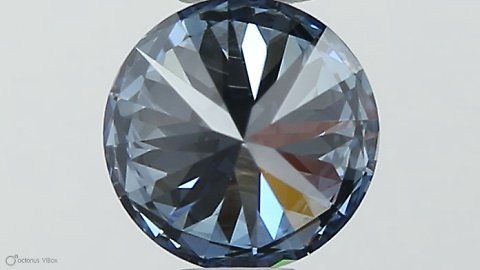 Lab-Grown ROUND Diamond - 0.41 Carat, Fancy Vivid Blue Color, VS2 Clarity | Sustainable Luxury, Dazzling Brilliance | IGI | Certified LG553257413