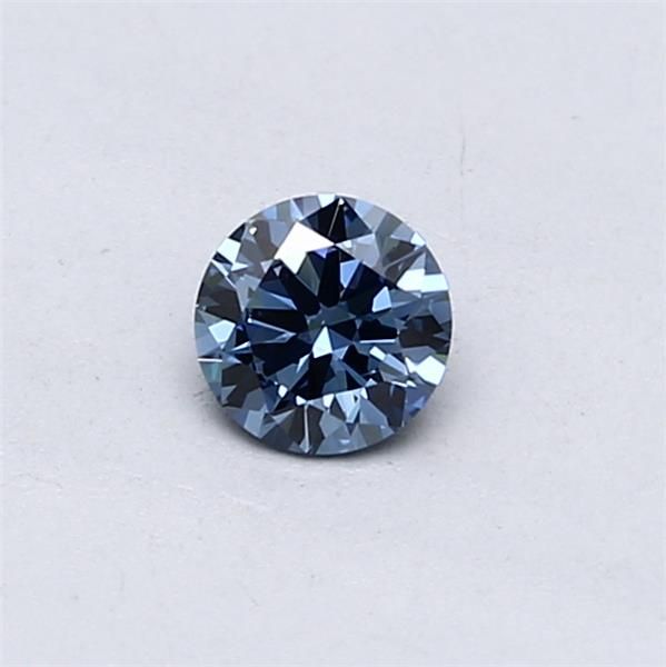 Lab-Grown ROUND Diamond - 0.3 Carat, Fancy Vivid Blue Color, VS2 Clarity | Sustainable Luxury, Dazzling Brilliance | IGI | Certified LG553257414