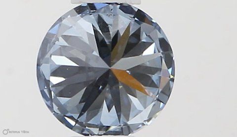 Lab-Grown ROUND Diamond - 0.3 Carat, Fancy Vivid Blue Color, VS2 Clarity | Sustainable Luxury, Dazzling Brilliance | IGI | Certified LG581331383