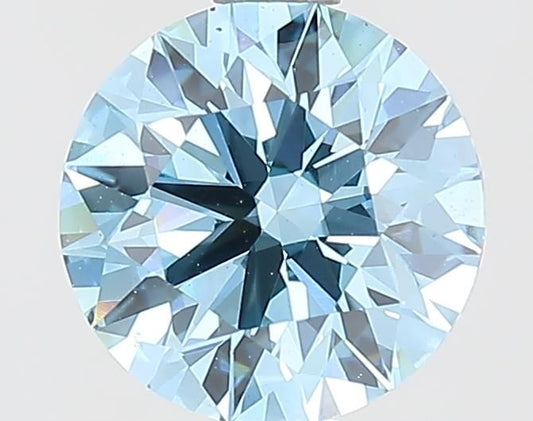 Lab-Grown ROUND Diamond - 1.07 Carat, Fancy Intense Greenish Blue Color, VS1 Clarity | Sustainable Luxury, Dazzling Brilliance | IGI | Certified LG494173343