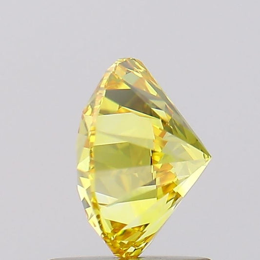 Lab-Grown ROUND Diamond - 1.37 Carat, Fancy Vivid Yellow Color, VVS1 Clarity | Sustainable Luxury, Dazzling Brilliance | IGI | Certified LG628409466