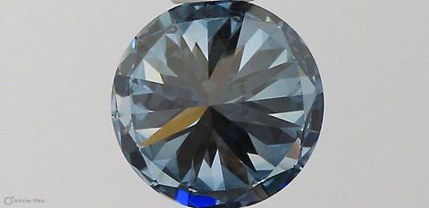 Lab-Grown ROUND Diamond - 0.54 Carat, Fancy Vivid Blue Color, VVS2 Clarity | Sustainable Luxury, Dazzling Brilliance | IGI | Certified LG581331108