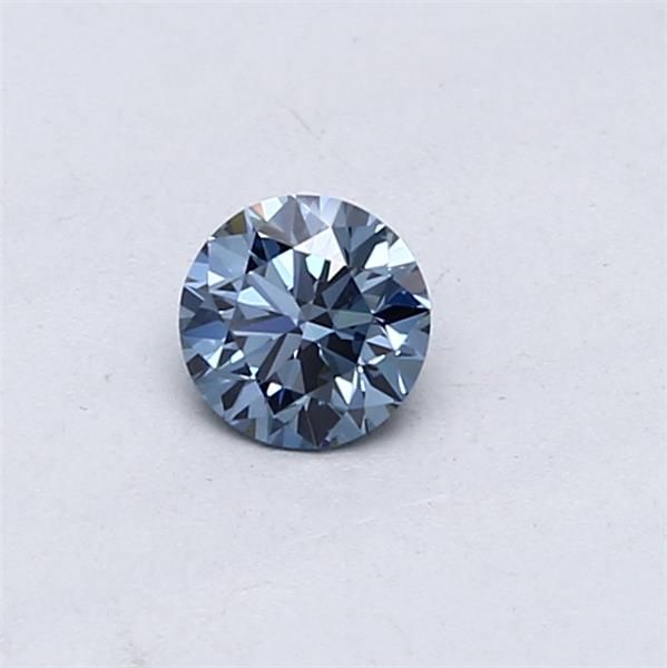 Lab-Grown ROUND Diamond - 0.3 Carat, Fancy Vivid Blue Color, VVS2 Clarity | Sustainable Luxury, Dazzling Brilliance | IGI | Certified LG564379126