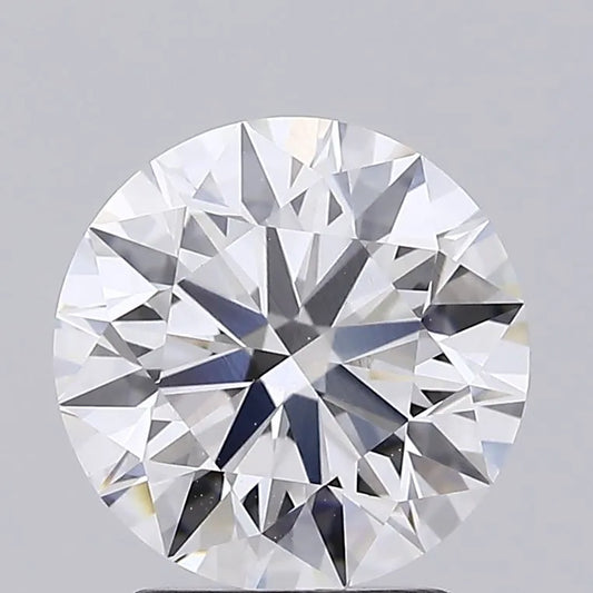 Lab-Grown Round Diamond - 2.55 Carats, F Color, VVS2 Clarity - Sustainable Luxury and Dazzling Brilliance-IGI·Certified