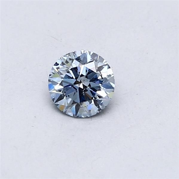 Lab-Grown ROUND Diamond - 0.3 Carat, Fancy Intense Blue Color, SI2 Clarity | Sustainable Luxury, Dazzling Brilliance | IGI | Certified LG538290496