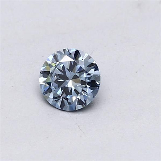 Lab-Grown ROUND Diamond - 0.3 Carat, Fancy Vivid Blue Color, VVS1 Clarity | Sustainable Luxury, Dazzling Brilliance | IGI | Certified LG553257569