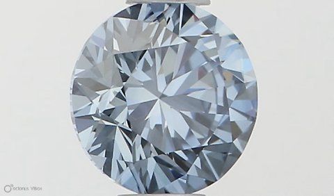 Lab-Grown ROUND Diamond - 0.5 Carat, Fancy Vivid Blue Color, VVS2 Clarity | Sustainable Luxury, Dazzling Brilliance | IGI | Certified LG564379610