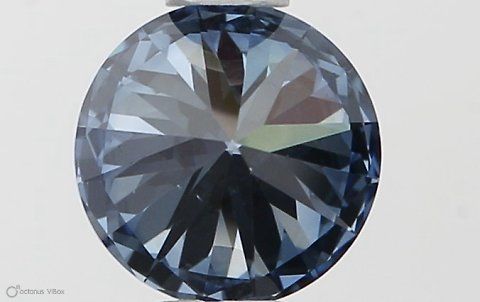 Lab-Grown ROUND Diamond - 0.53 Carat, Fancy Vivid Blue Color, VVS2 Clarity | Sustainable Luxury, Dazzling Brilliance | IGI | Certified LG538290388