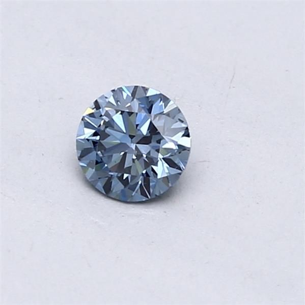 Lab-Grown ROUND Diamond - 0.3 Carat, Fancy Vivid Blue Color, SI1 Clarity | Sustainable Luxury, Dazzling Brilliance | IGI | Certified LG553257431