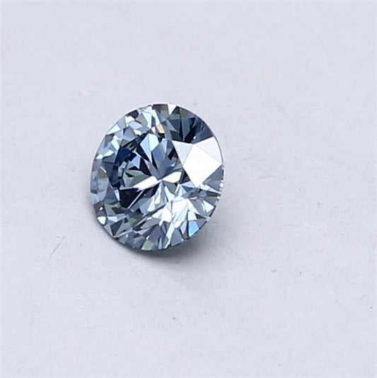 Lab-Grown ROUND Diamond - 0.31 Carat, Fancy Vivid Blue Color, VS2 Clarity | Sustainable Luxury, Dazzling Brilliance | IGI | Certified LG553257457