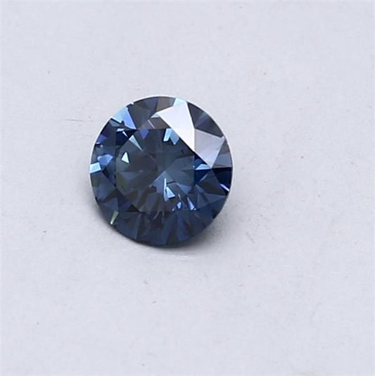 Lab-Grown ROUND Diamond - 0.31 Carat, Fancy Vivid Blue Color, SI1 Clarity | Sustainable Luxury, Dazzling Brilliance | IGI | Certified LG546230011