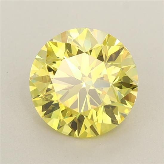 Lab-Grown ROUND Diamond - 1 Carat, Fancy Vivid Yellow Color, VS1 Clarity | Sustainable Luxury, Dazzling Brilliance | IGI | Certified LG572330588